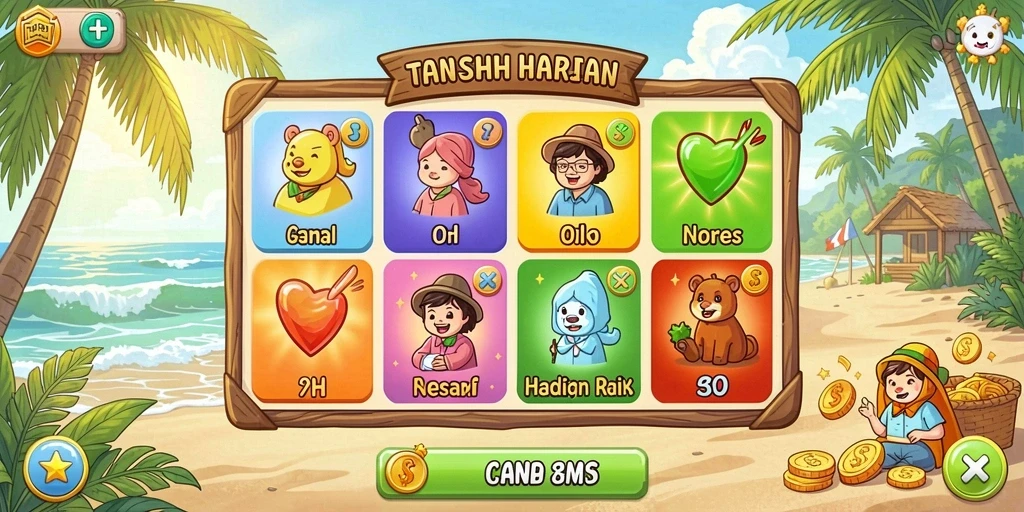 adg62 - Karakter yang beragam dengan kemampuan unik.